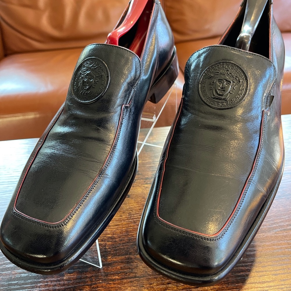 Gianni Versace Black Loafer for Men Shoes US 8.5 UK 7.5   #1647